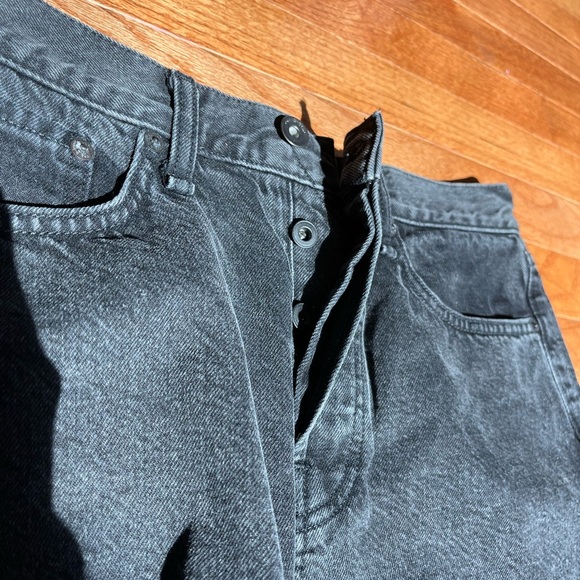 Rag and Bone Maya High Rise Shorty Short denim shorts washed black size 26 - Picture 4 of 6